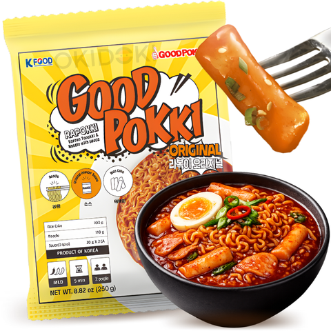 Goodpokki Kit de Rapokki Sabor Original (Dulce y Picante) 250g