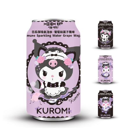 High Up Kuromi Soda Ramune Sabor Uva Wagashi 330ml