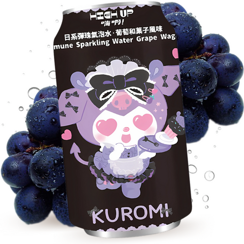 High Up Kuromi Soda Ramune Sabor Uva Wagashi 330ml