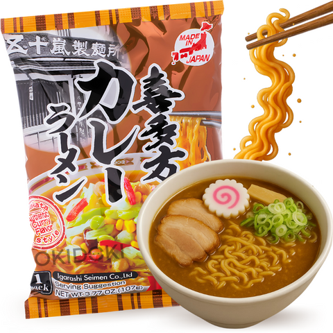 Igarashi Seimen Ramen Japonés Sabor Curry de Kitakata (Plant-Based) 107g