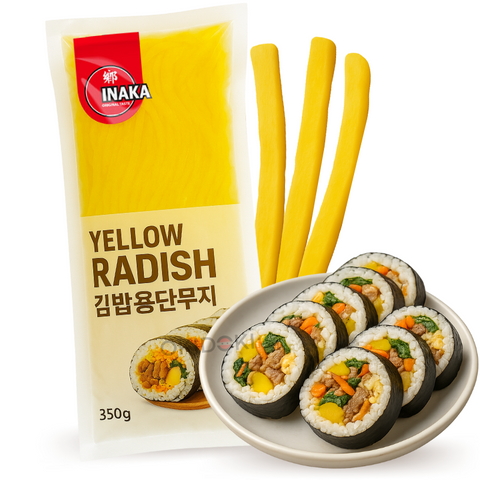 Inaka Nabo Rábano Encurtido en Tiras (Takuan / Danmuji para Gimbap / Sushi) 350g