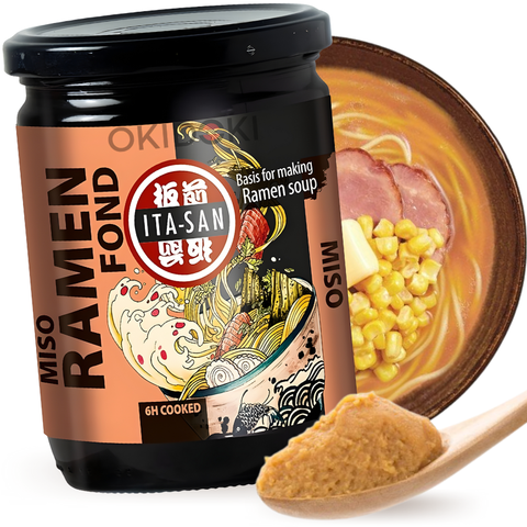 Caldo concentrado para ramen Ita-san sabor a miso (vegetariano) 440ml
