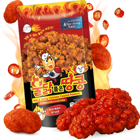 Khao Shong Peanuts Coated with Spicy Chicken Flavor Korean Style 80g