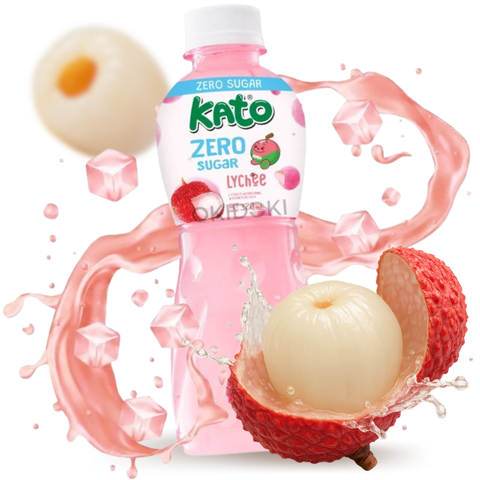 Kato Drank Lychee Smaak met Nata de Coco (Suikervrij) (Halal) 320ml