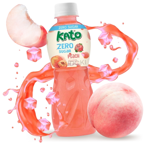 Kato Drank Perziksmaak met Nata de Coco (Suikervrij, Halal) 320ml