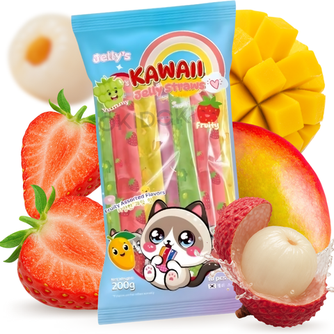 Kawaii Assorted Jelly Straws 200g