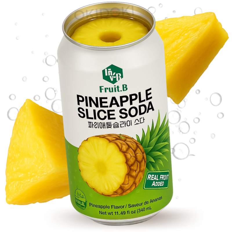 Keumkang Fruit B Refresco Soda con Rodajas de Piña (Halal, Sin Azúcar ...