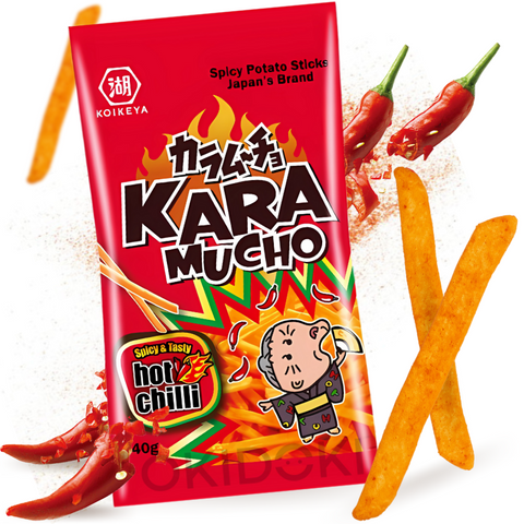 Koikeya Karamucho Snacks Batata Palha Sabor Páprica 40g