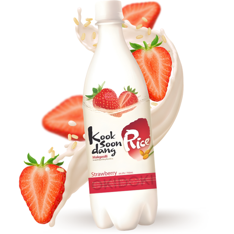 Kooksoondang Strawberry Flavored Rice Liquor Alc. 3% 750ml