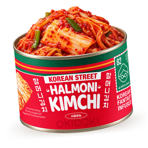 Kimchi coreano preparado na rua em lata 160g