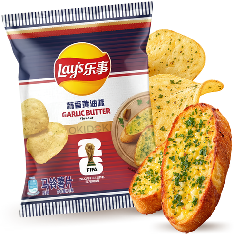 Lay's Patatas Sabor Mantequilla de Ajo Francesa Edición FIFA World Cup 70g