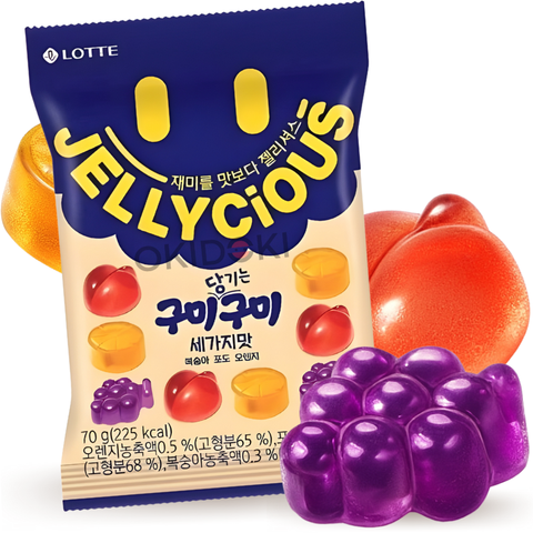 Gomas de Fruta Mista Lotte Jellycious 70g