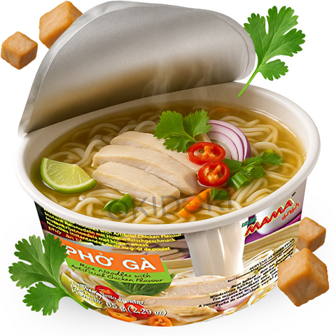 Mama Bowl Pho Ga Fideos de Arroz Vermicelli Sabor Pollo 65g