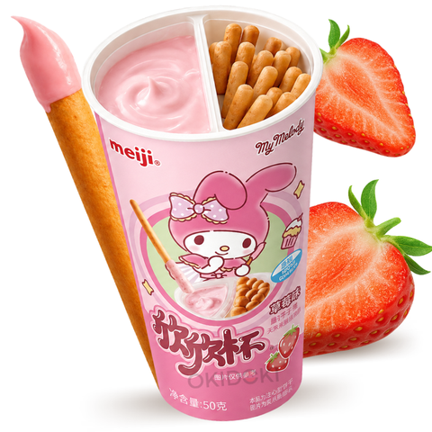 Meiji My Melody Biscuit Sticks con Crema de Fresa 50g