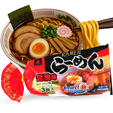 Miyakoichi Ramen Japonés con Caldo Shoyu (1 Min.) (200g x 3 Raciones) 600g