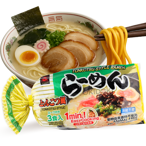 Miyakoichi Ramen Japonés con Caldo Tonkotsu (1 Min.) (206g x 3 Raciones) 618g