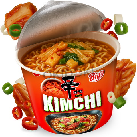 Nongshim Big Bowl Shin Ramyun Ramen Coreano Sabor Kimchi (Vegano) 112g
