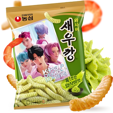 Nongshim Crackers de Gamba Sabor Wasabi (Edición Kpop Demon Hunters) 90g