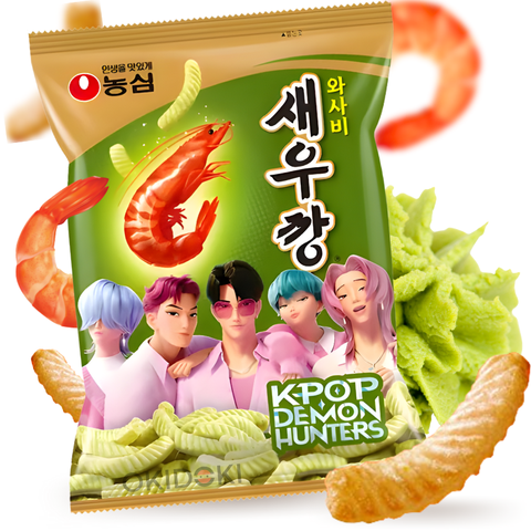 Nongshim Crackers de Gamba Sabor Wasabi (Edición Kpop Demon Hunters) 90g