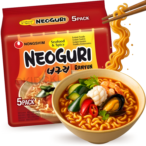 Nongshim Neoguri Ramyun Mariscos y Picante (Halal) 120g x 5pks