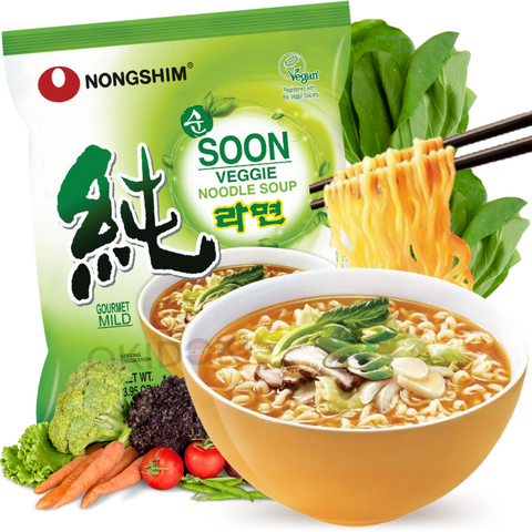 Nongshim Soon Ramyun de Verduras (Halal, Vegano) 112g