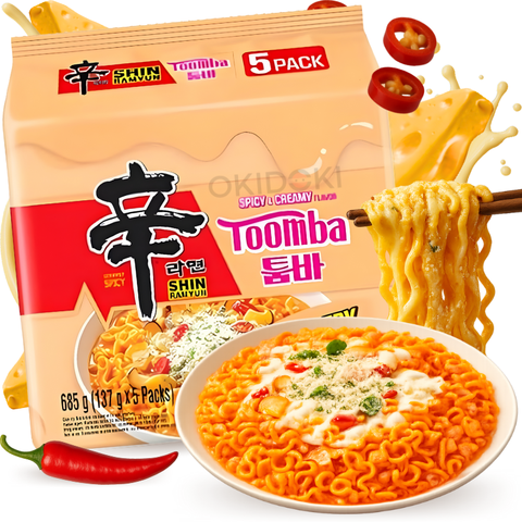 Nongshim Toomba Shin Ramyun Cremoso e Suave para Estufar (Halal) 137g x 5 pacotes