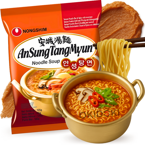 Macarrão Nongshim An Sung Tang Myun com Missô e Picante Suave 125g