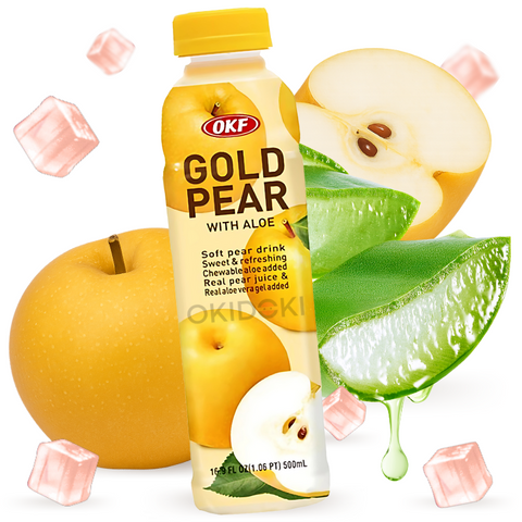 Bebida de pêra OKF com aloé vera (halal) 500ml