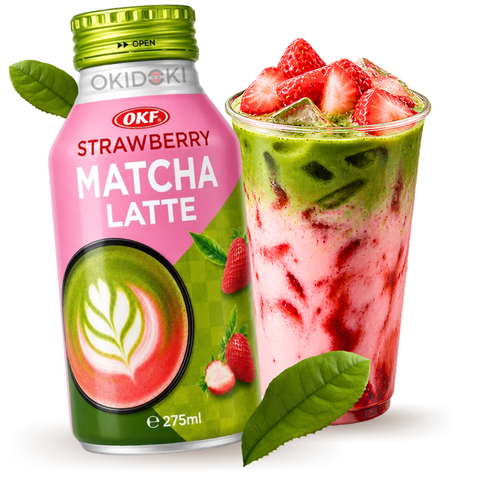 OKF Matcha Latte com sabor a Morango 275ml