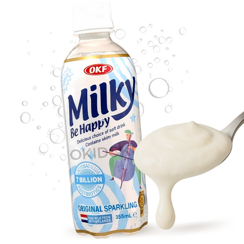 OKF Milky Be Happy Soda Coreana de Original Botella (Halal) 355ml