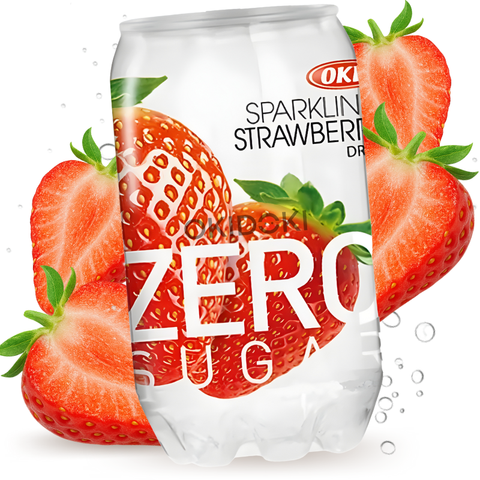 OKF Sparkling Strawberry Flavored Soft Drink (Sugar Free, Halal) 350ml