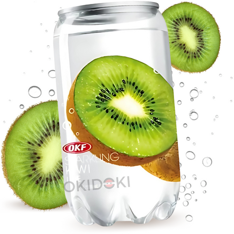 OKF Sparkling Soft Drink Kiwi Lite Flavor (Halal) 350ml