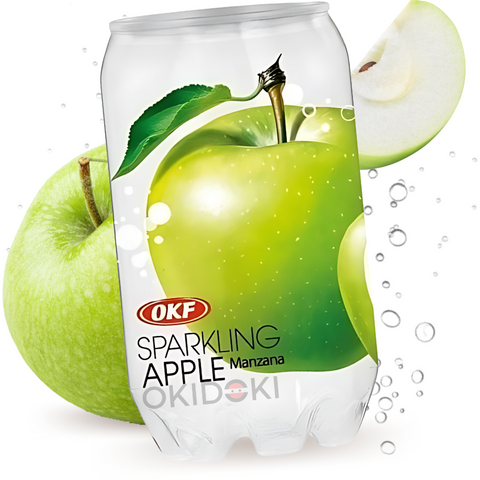 OKF Sparkling Soft Drink Green Apple Flavor (Halal) 350ml