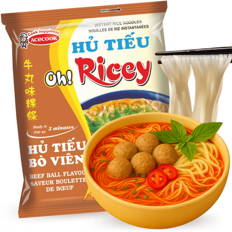 Oh! Ricey Meatball Flavored Rice Noodles 70g