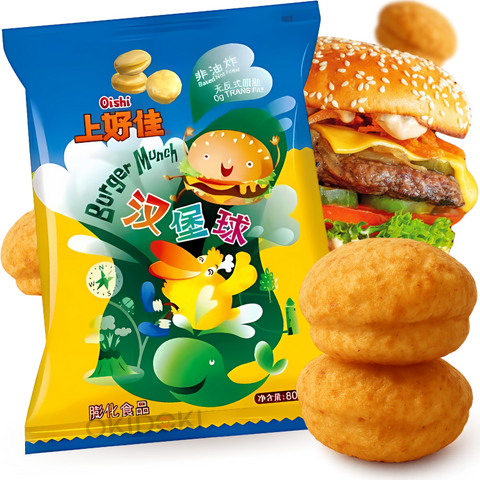 Oishi Crispy Hamburger Flavor Snack 40g
