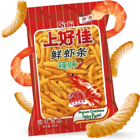 Biscoitos de camarão picantes Oishi Snack 40g