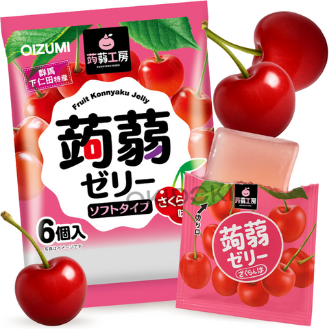Oizumi Gelatina de Konjac Sabor Cereza 6pcs 112g