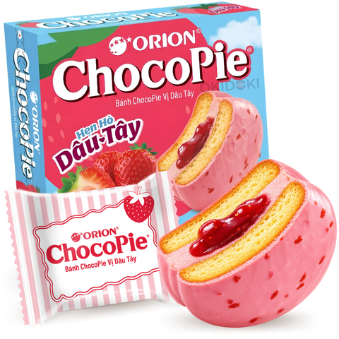Orion Choco Pie Sabor Fresa 12uds 360g