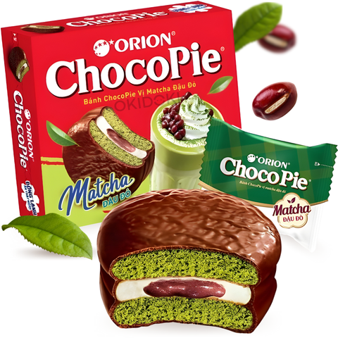 Orion Chocopie Matcha and Azuki (Red Bean) 360g