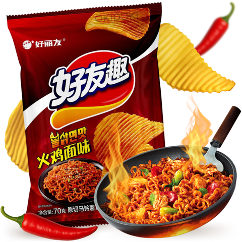 Orion Buldak Spicy Wavy Potato Chips 70g