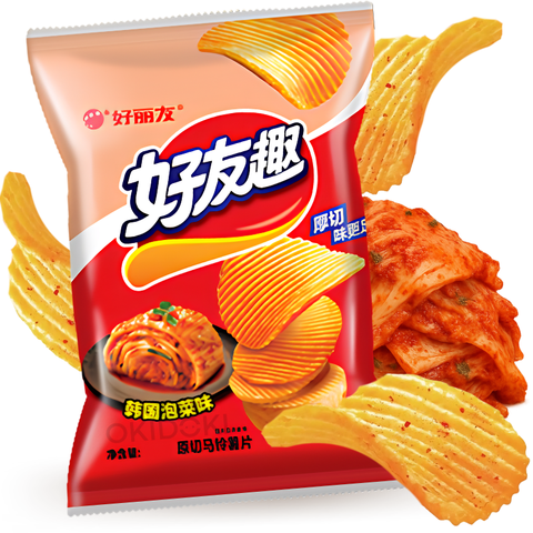 Orion Patatas Crujientes Onduladas Sabor Kimchi Coreano 45g