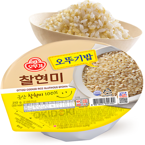 Ottogi Arroz Integral Glutinoso Cocido (Para Microondas) 210g