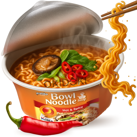 Paldo Bowl Ramen Hot &amp; Spicy Korean Spicy Flavor 86g