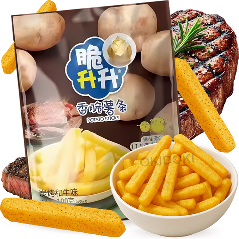 Palitos Crujientes de Patata Frita Sabor Filete 100g