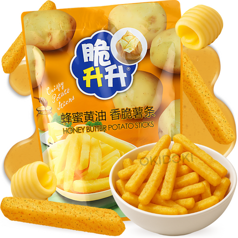 Palitos Crujientes de Patata Frita Sabor Mantequilla y Miel 100g