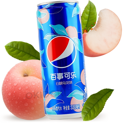Pepsi White Peach and Oolong Tea Flavor 330ml