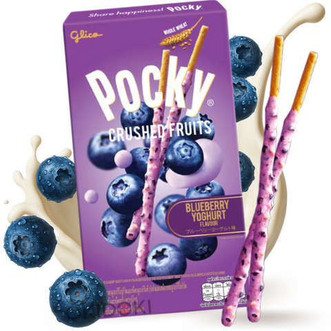 Pocky Crushed Fruits Sabor Arandano Yogur (Halal) 38g