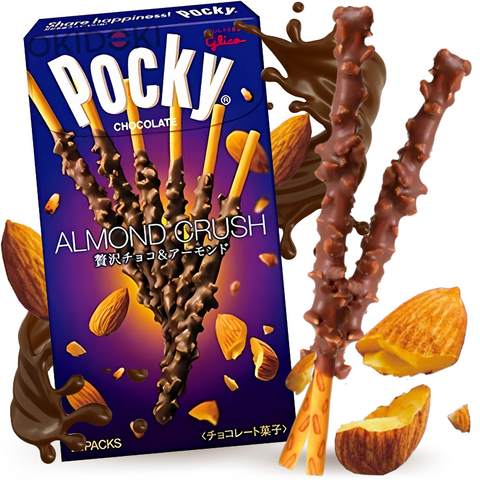 Pocky Japonés Almond Crush Chocolate con Almendra 2pks 46.2g