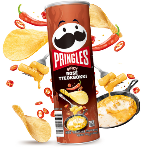 Pringles sabor Tteokbokki con Salsa Rosé Picante 100g
