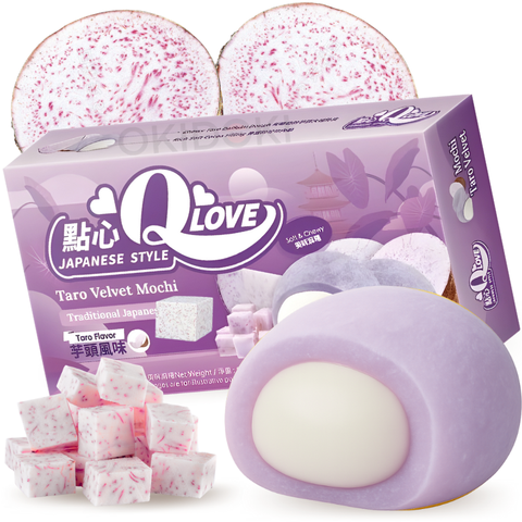 QLove Mini Mochi sabor Taro Cremoso 80g